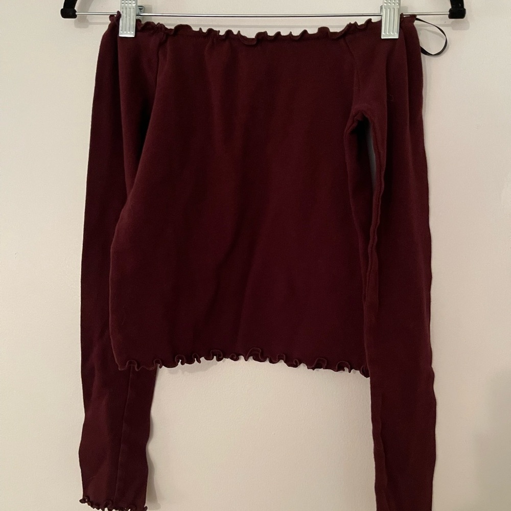 Burgundy Off-the-Shoulder Top from Forever 21